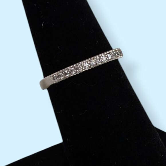 Rhinestone Pave Front Band Ring - Picture 3 of 6